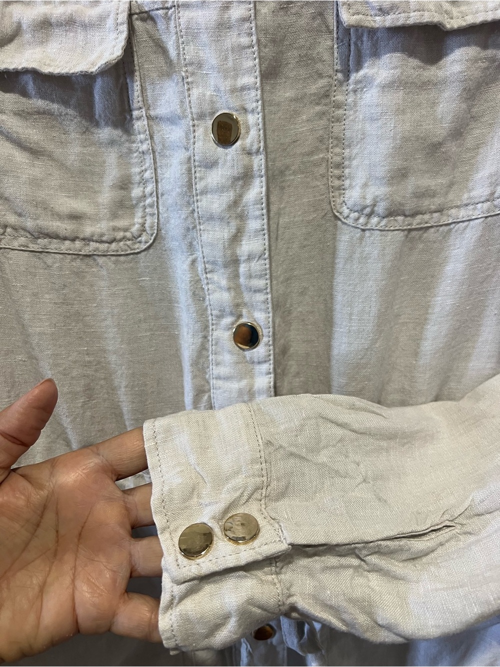 Jones New York Cream Utility Drawstring Jacket - Picture 4 of 4